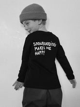 Load image into Gallery viewer, Snowboarding makes me happy - Kid's Longsleeve