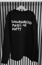 Load image into Gallery viewer, Snowboarding makes me happy – Adult Unisex Longsleeve